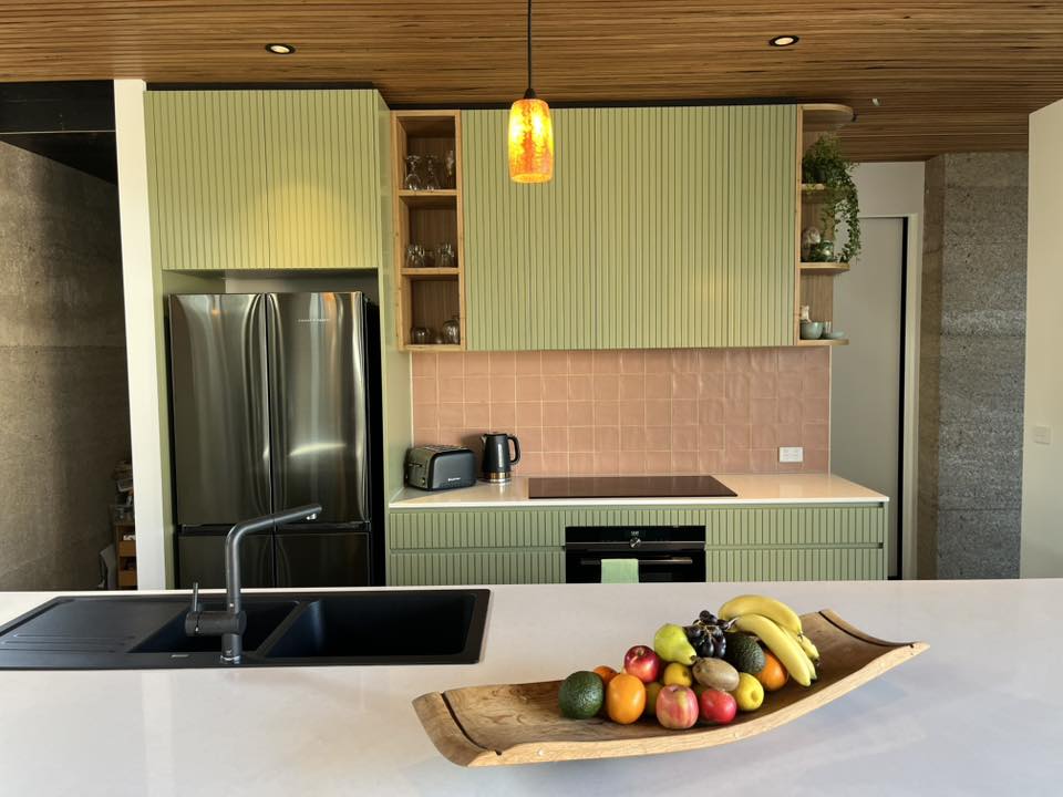 Completed Jan Juc Hemp House 8 Completed Jan Juc Hemp House kitchen with fruit