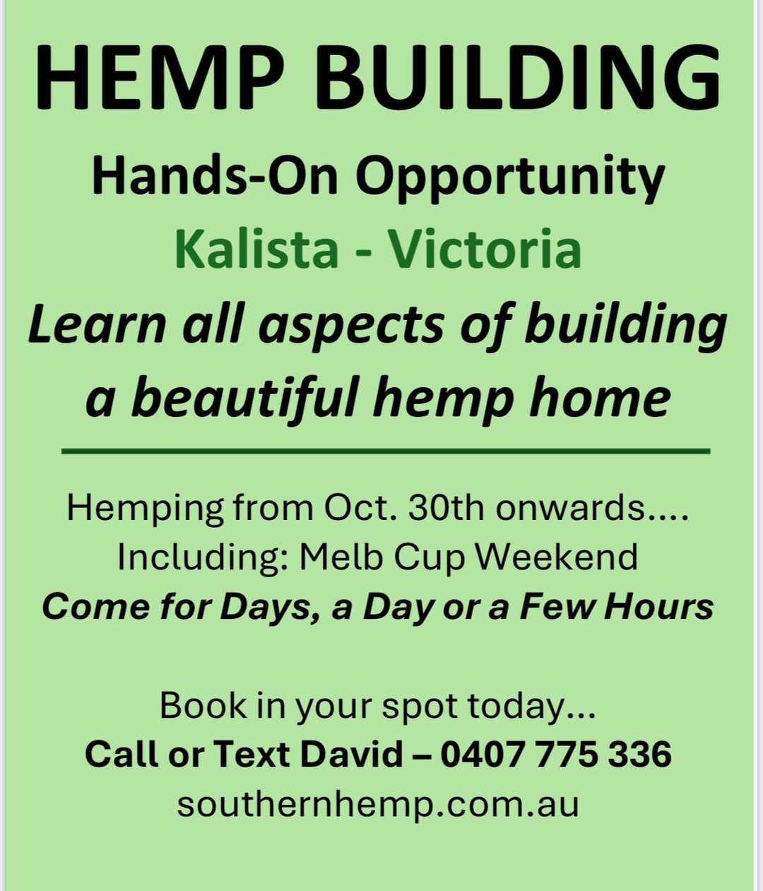 Hands-On Hemp Building 
