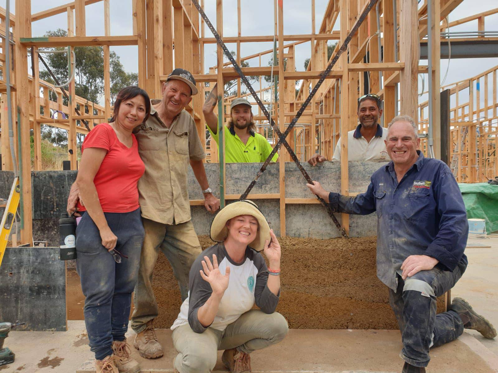 Hands-On Hemp Building Opportunities 2 David Brian of Southern hemp with hemping hands volunteer team